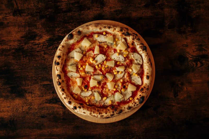 Dions Hawaiian pizza with pineapple